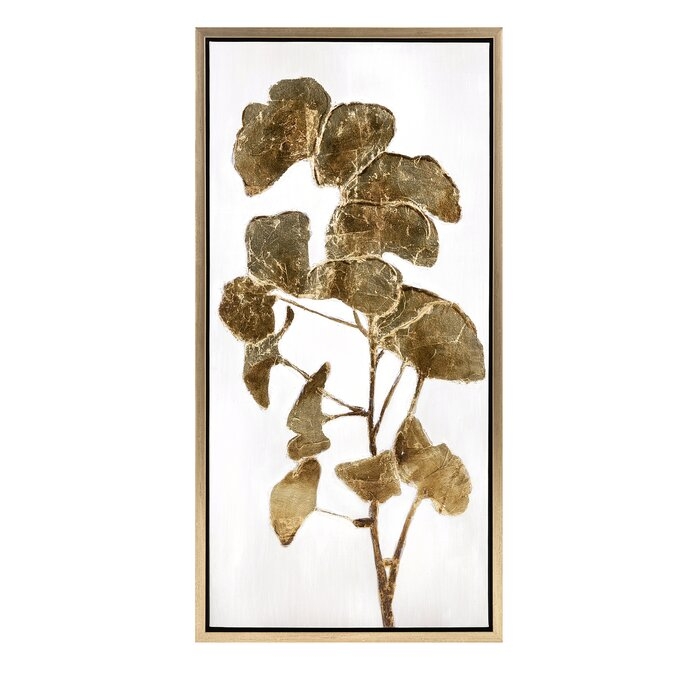Luxe Ginkgo Framed Oil Painting Print - Image 0