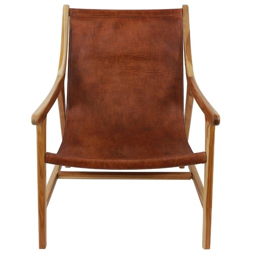 Mancheer Leather Sling Armchair - Image 1