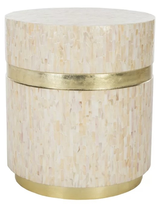 Abba 22'' Tall Drum End Table - Image 0