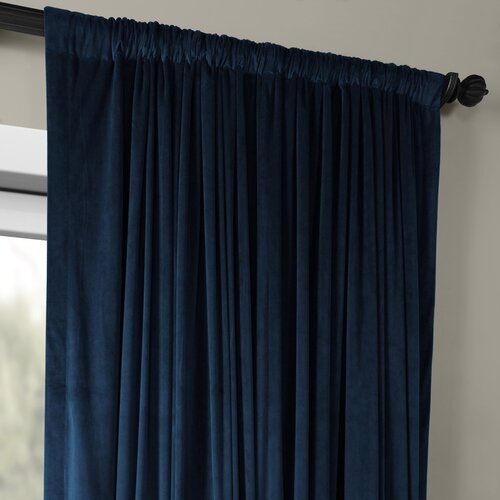 Rhinehart Solid Max Blackout Thermal Tab Top Single Curtain Panel- MIDNIGHT BLUE 100" x 108" - Image 6