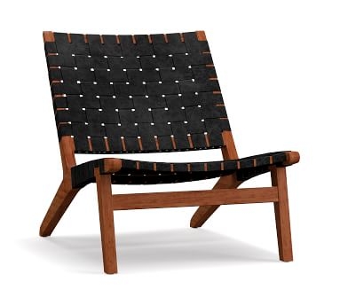 Fenton Leather Armchair, Black - Image 3