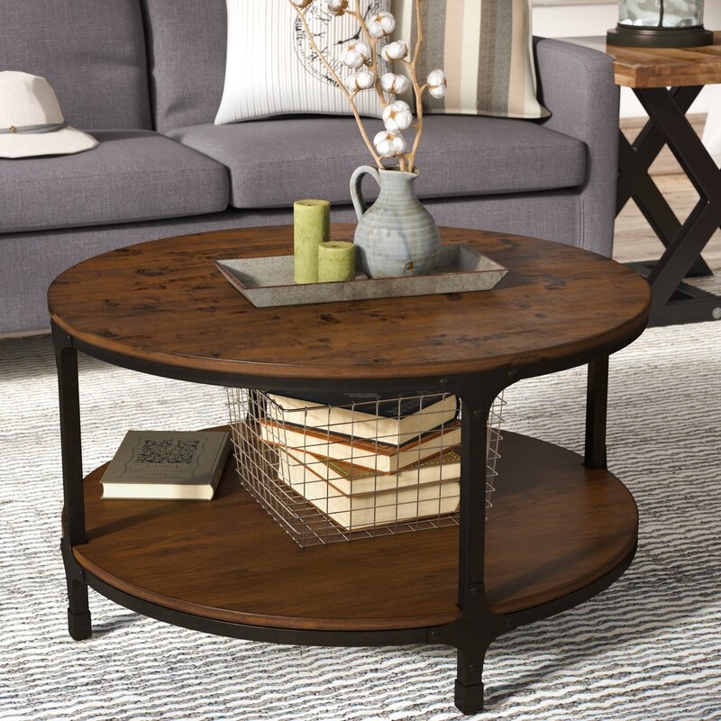 Carolyn Solid Wood Coffee Table with Storage - Image 2