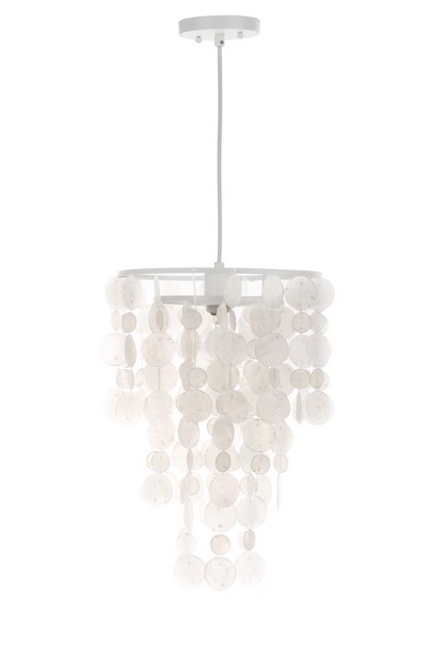 Pearl Capiz Pendant Lamp - White - Arlo Home - Image 0