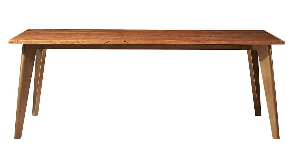 HARPER BRASS DINING TABLE WITH WOOD TOP - Image 2