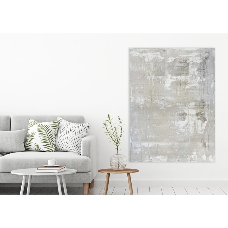'White on White II' by John Beard - Wapped Canvas Painting Print Size: 60" H x 40" W x 1.5" D - Image 1
