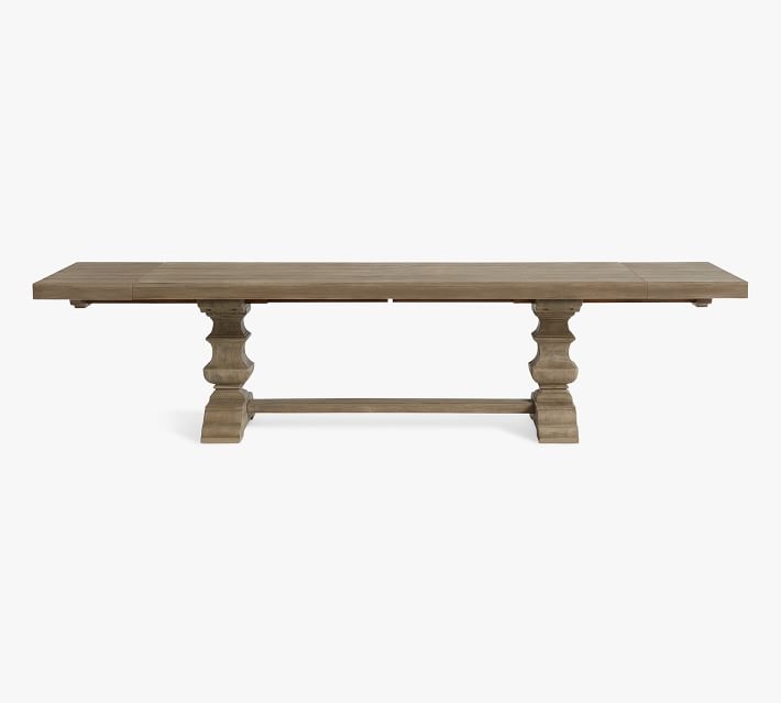Banks Extending Dining Table, Gray Wash, 76"-112" - Image 4