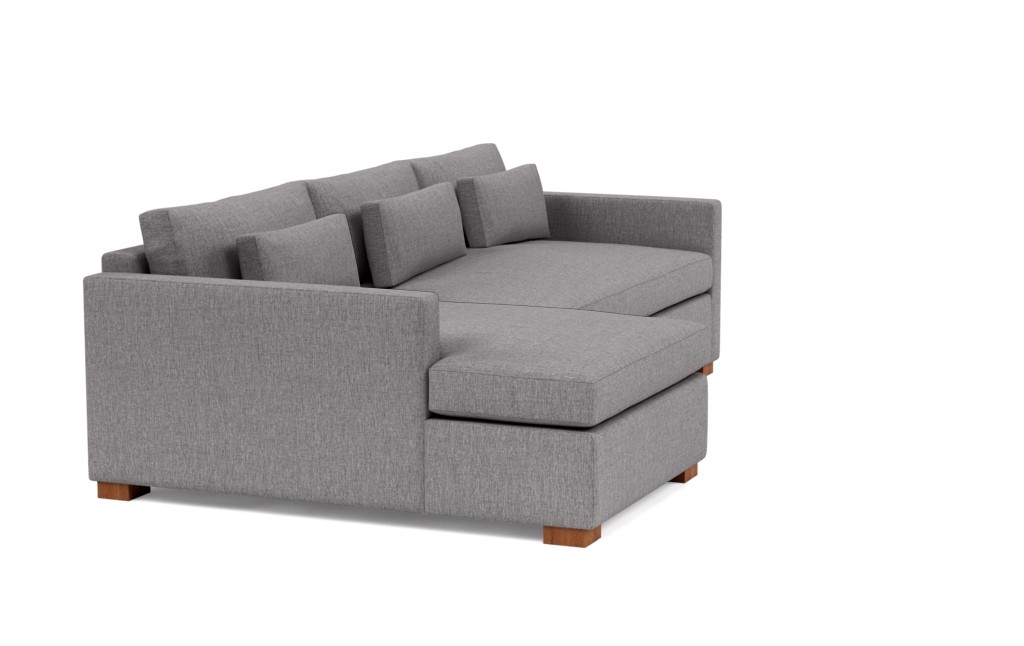 CHARLY Left Chaise Storage Sectional - Plow Cross Weave - Oiled Walnut Leg - 106"L - 43" Depth - 73" Chaise - Bench Cushion - Standard Fill - - Image 1