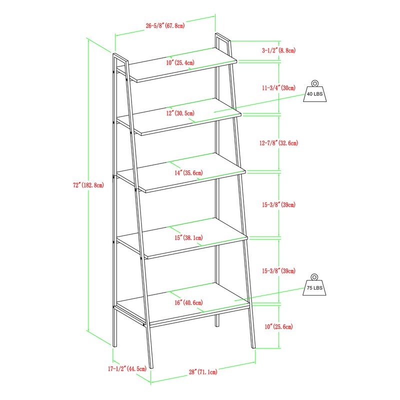 Diego Ladder Bookcase - Image 1