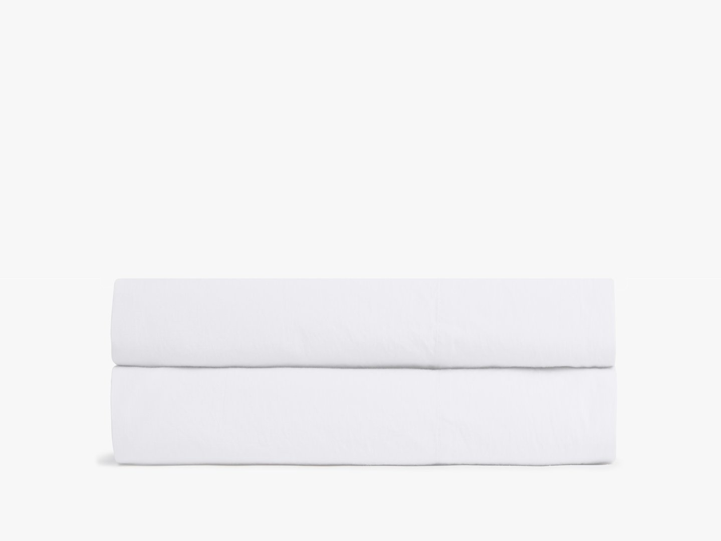 Percale Fitted Sheet, White, Queen - Image 0