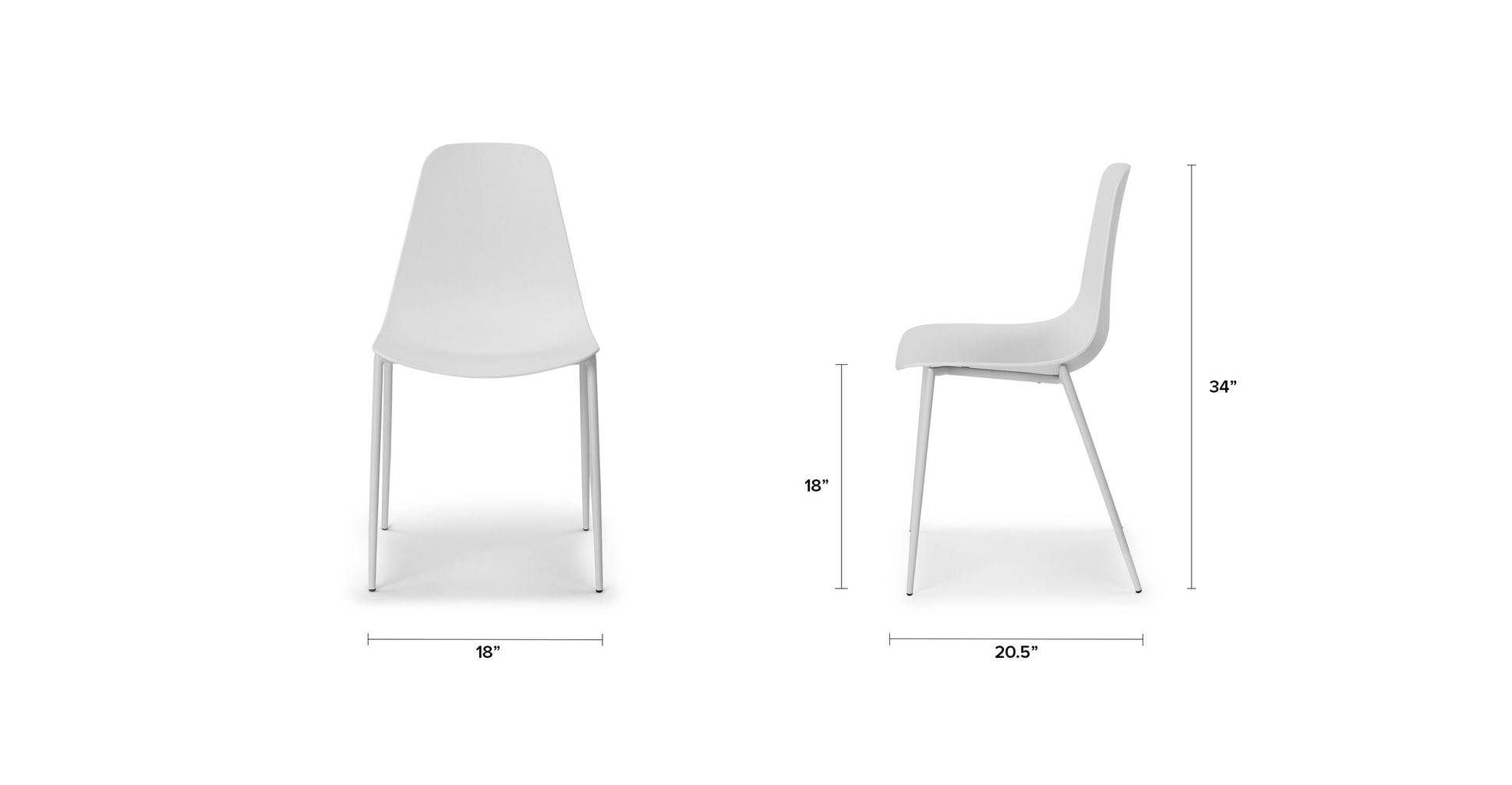 Svelti Pure White Dining Chair - Image 6