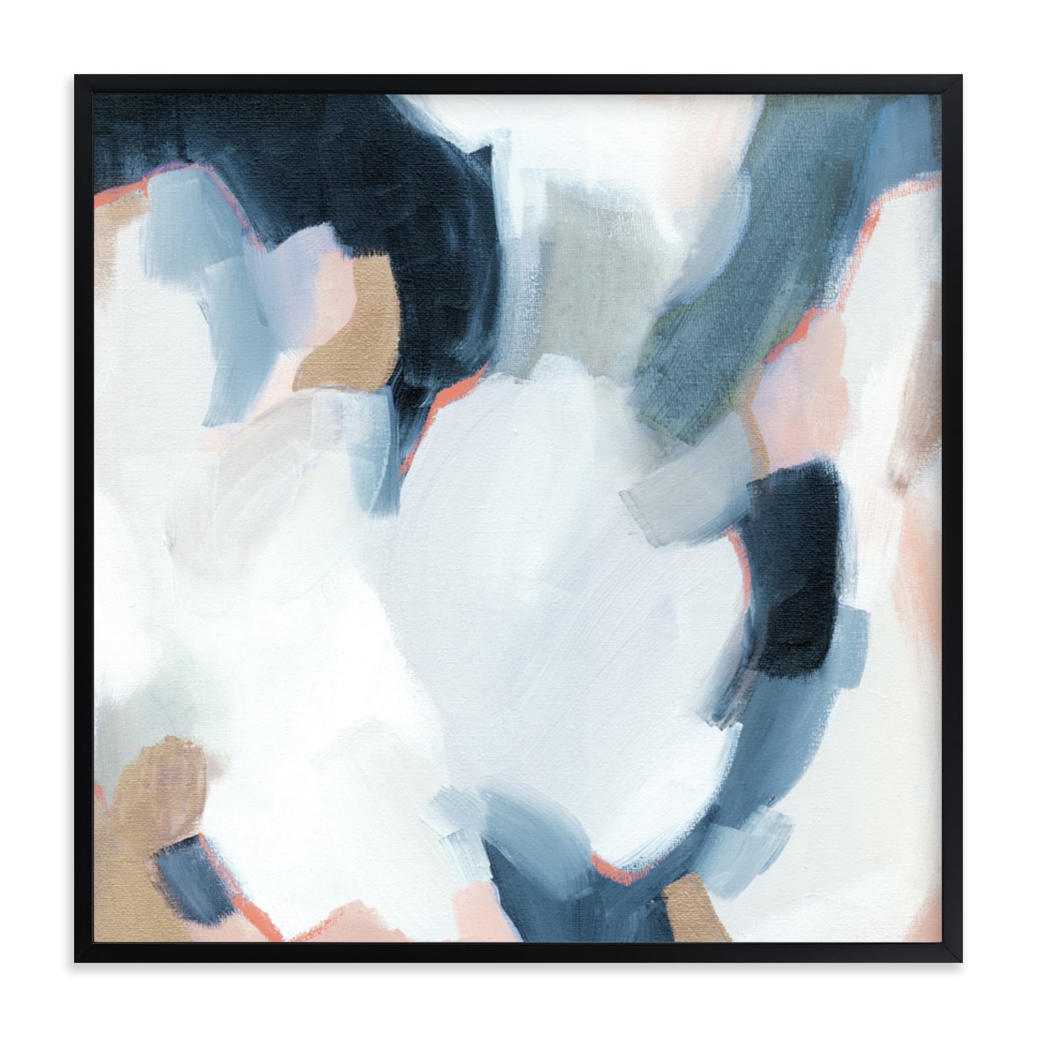Lush Composition / 30" x 30" / Rich Black Wood Frame - Image 0