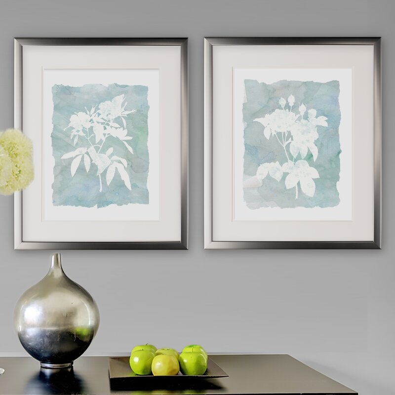 'Silhouette Botanical I' 2 Piece Framed Graphic Art Print Set - Image 1