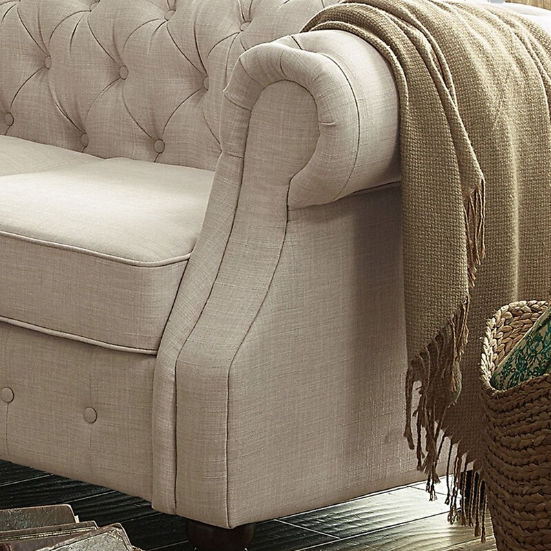 Stowmarket Tufted Chesterfield Sofa / Beige - Image 2