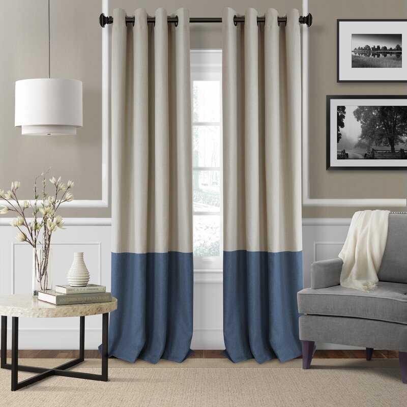 Vallejo Striped Blackout Thermal Grommet Single Curtain Panel - Image 1