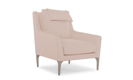 Pink Patterson Mid Century Modern Chair - Key Largo Blush - Mocha - Image 0