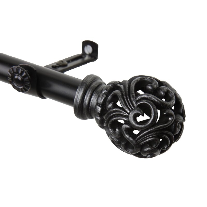 Rioux Single Curtain Rod and Hardware Set - Image 0