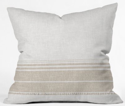 FRENCH LINEN TASSEL Throw Pillow with Insert - 20x20 - Image 0
