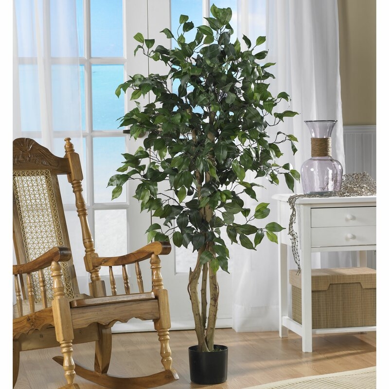 60" Artificial Ficus Tree in Pot - Image 2