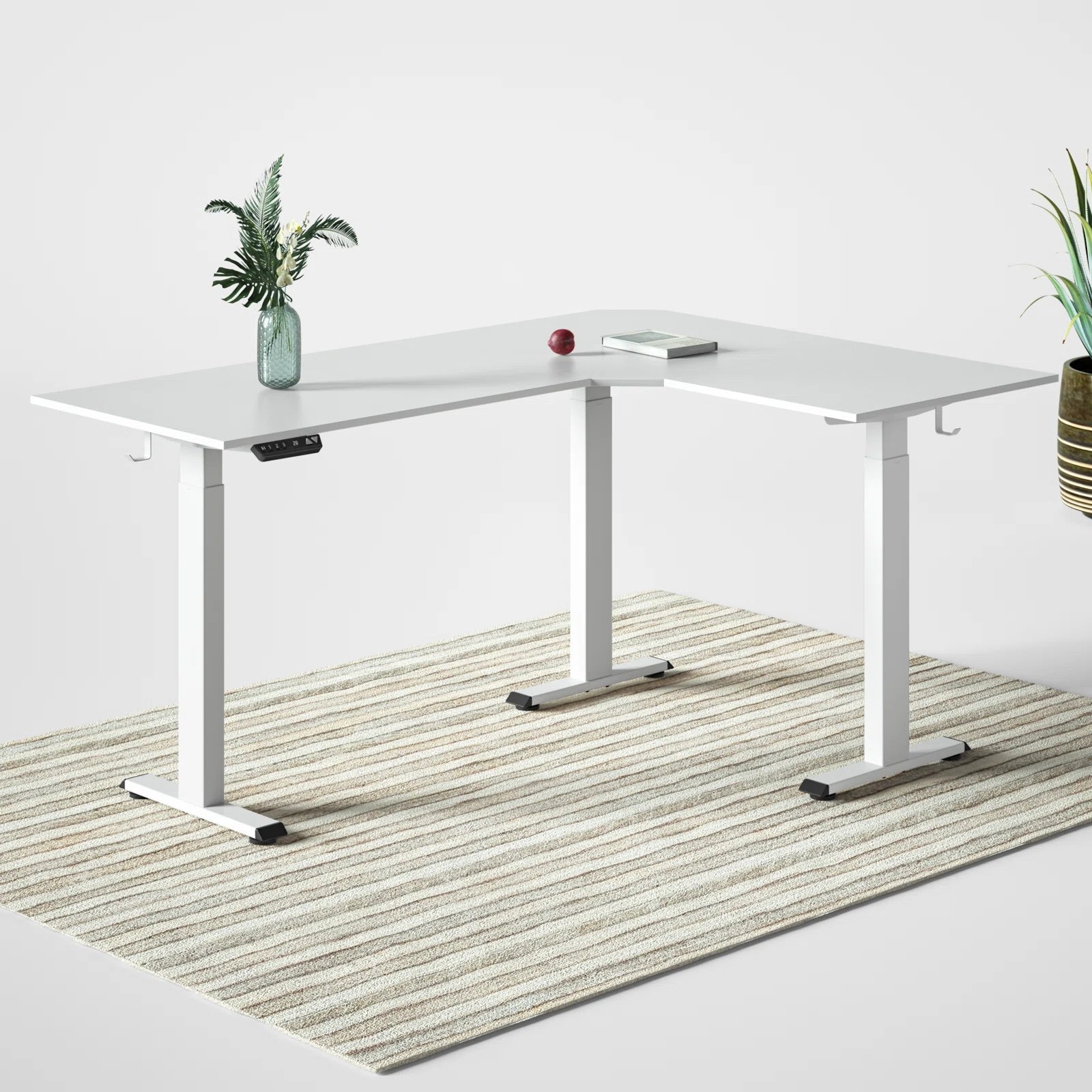 Juilo Height Adjustable L-Shape Standing Desk - Image 0