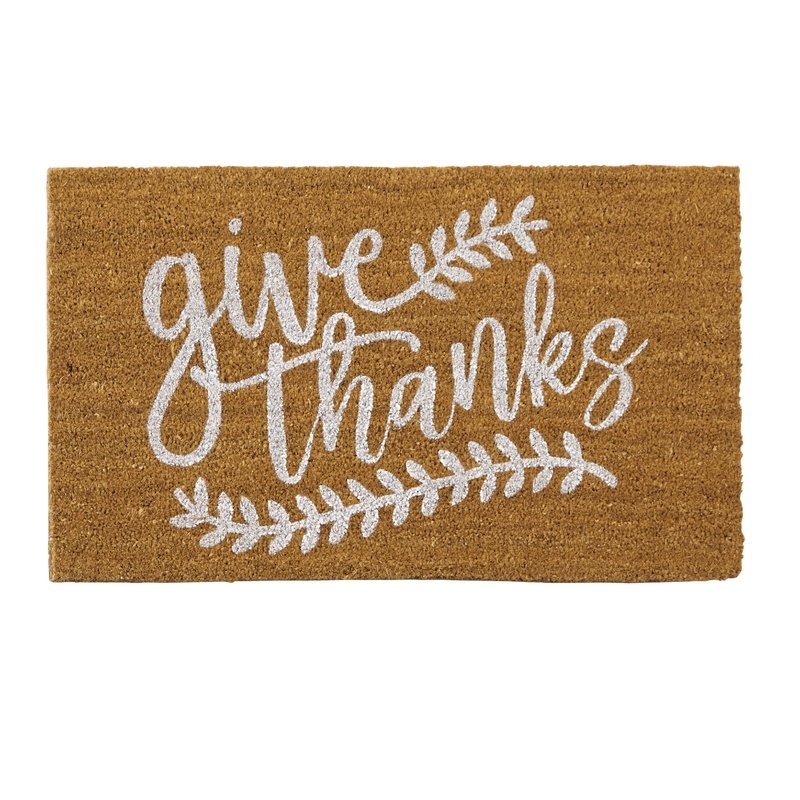 Give Thanks Thanksgiving Fall Harvest Doormat - Image 0