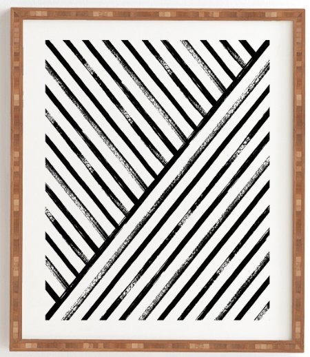 Kelly Haines Geometric Stripe Pattern Framed Wall Art - Image 0