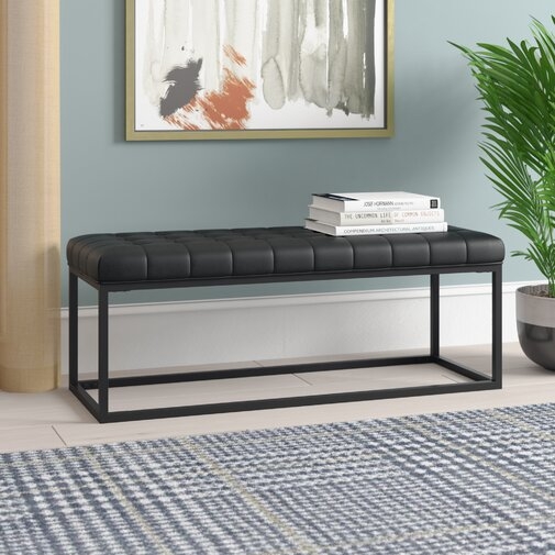 Feld Faux Leather Bench - Image 0