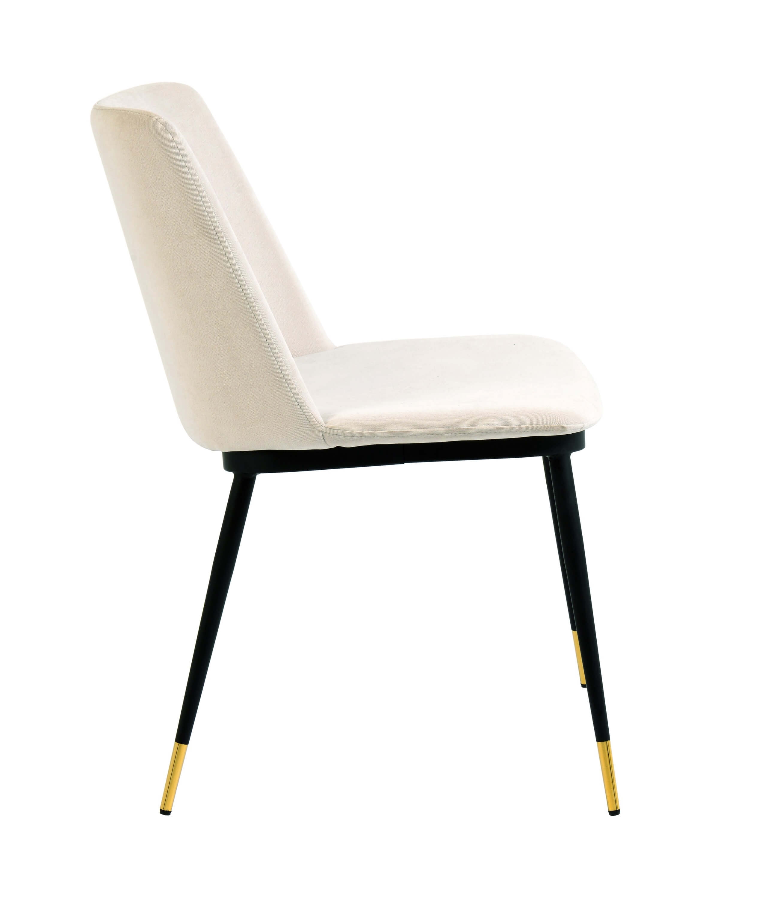 Evora Cream Velvet Chair - Gold Legs (Set of 2) - Image 2