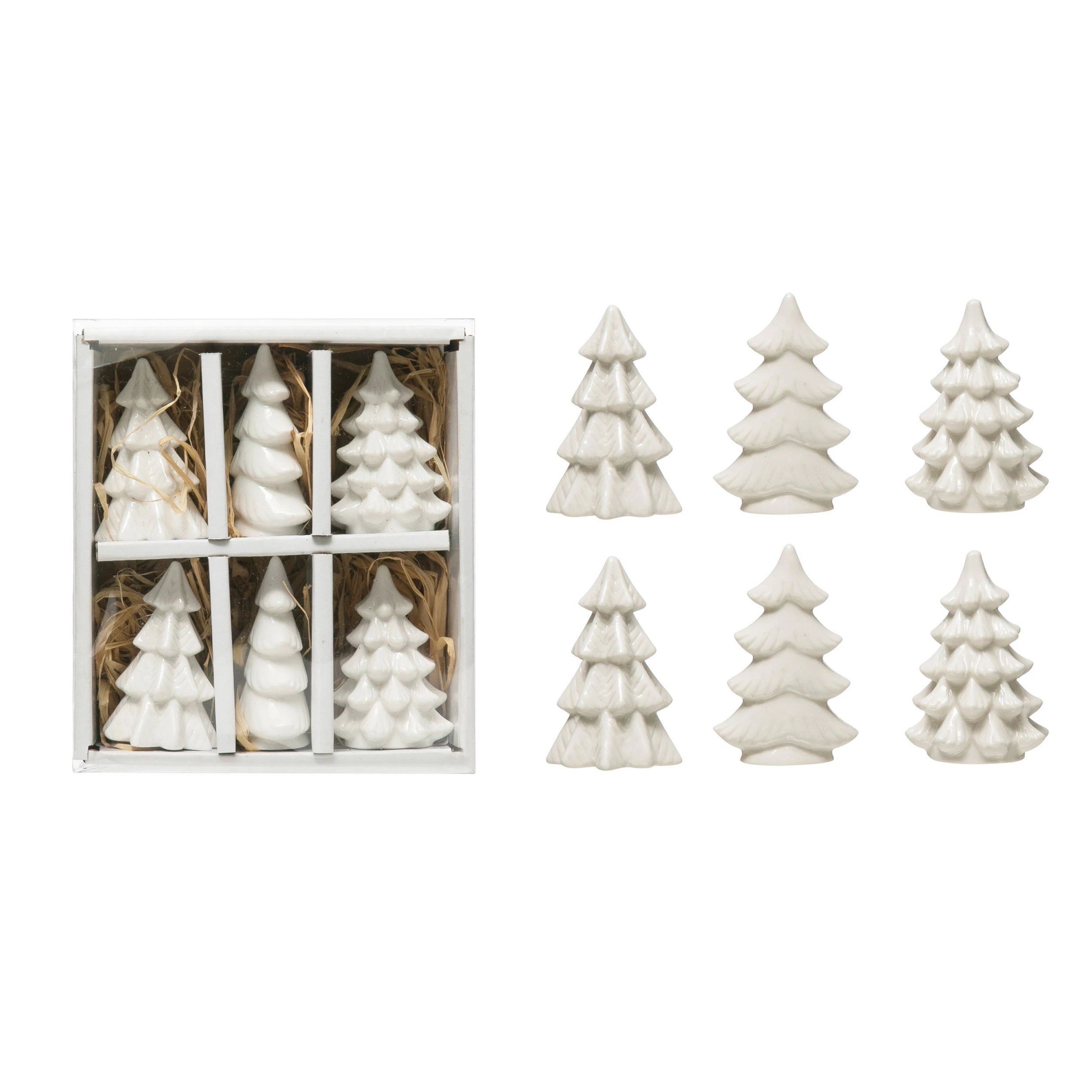 2.5" Stoneware Trees (Boxed Set of 6) - Image 2