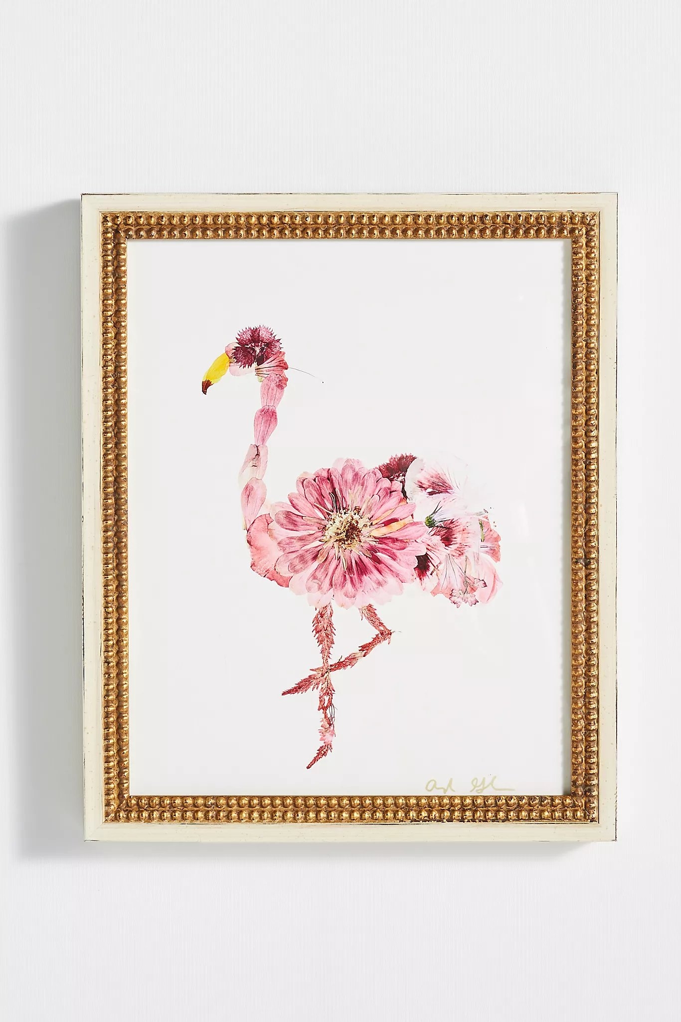 Floral Flamingo Wall Art - Image 0