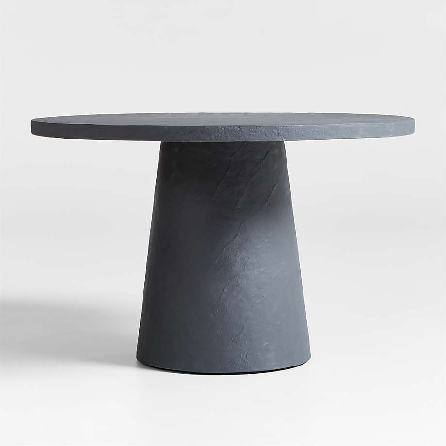 Willy 48" Charcoal Brown Pedestal Dining Table by Leanne Ford - Image 1