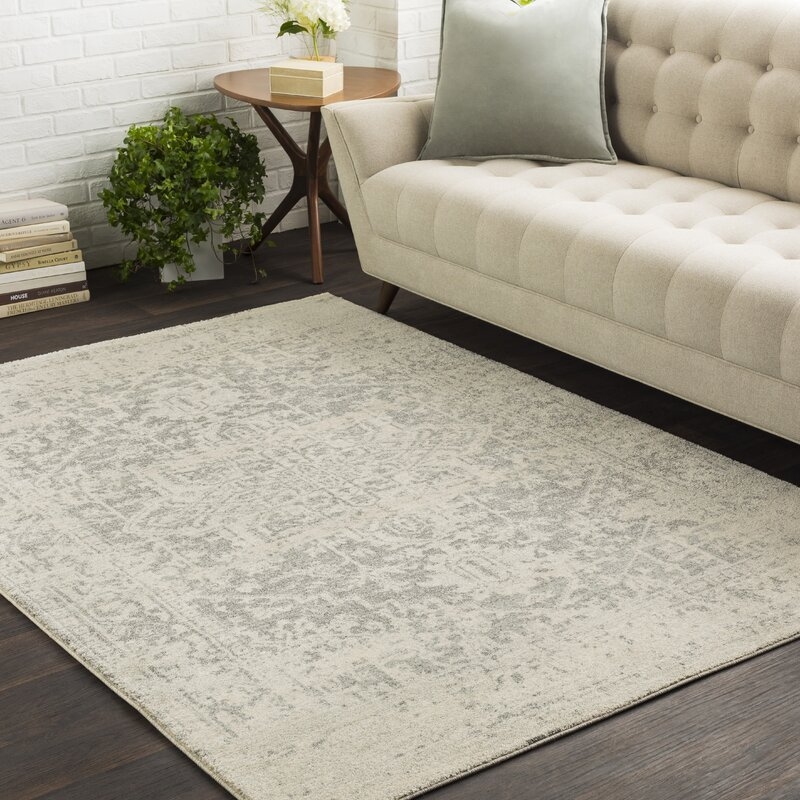 Hillsby Oriental Charcoal/Light Gray/Beige Area Rug / 10'x14' - Image 0