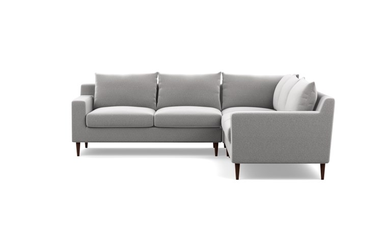 SLOAN Corner Sectional in Ash with Oiled Walnut Tapered Round Legs - Image 0