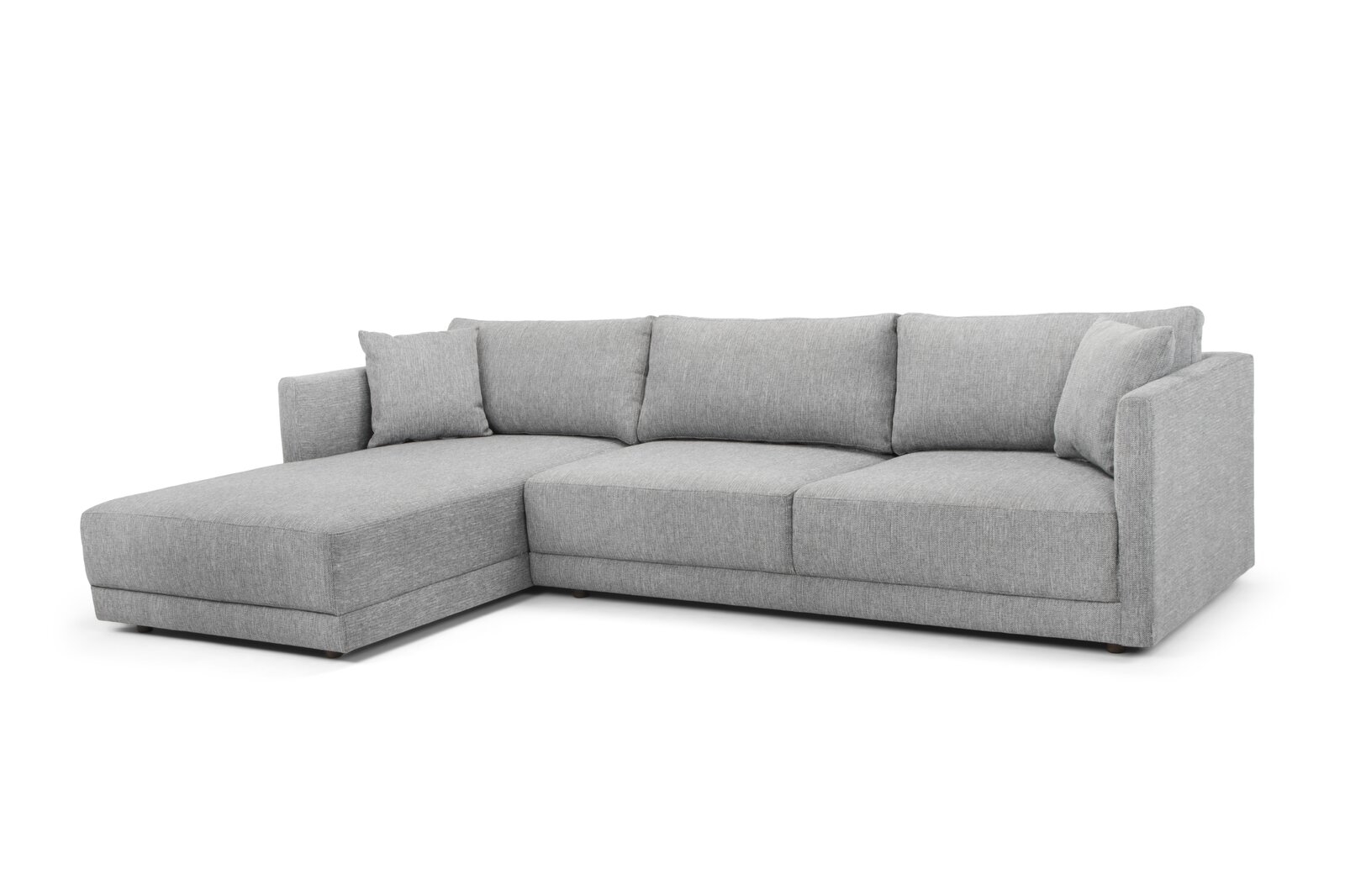 116.14" Wide Sofa & Chaise Gray right hand facing - Image 5