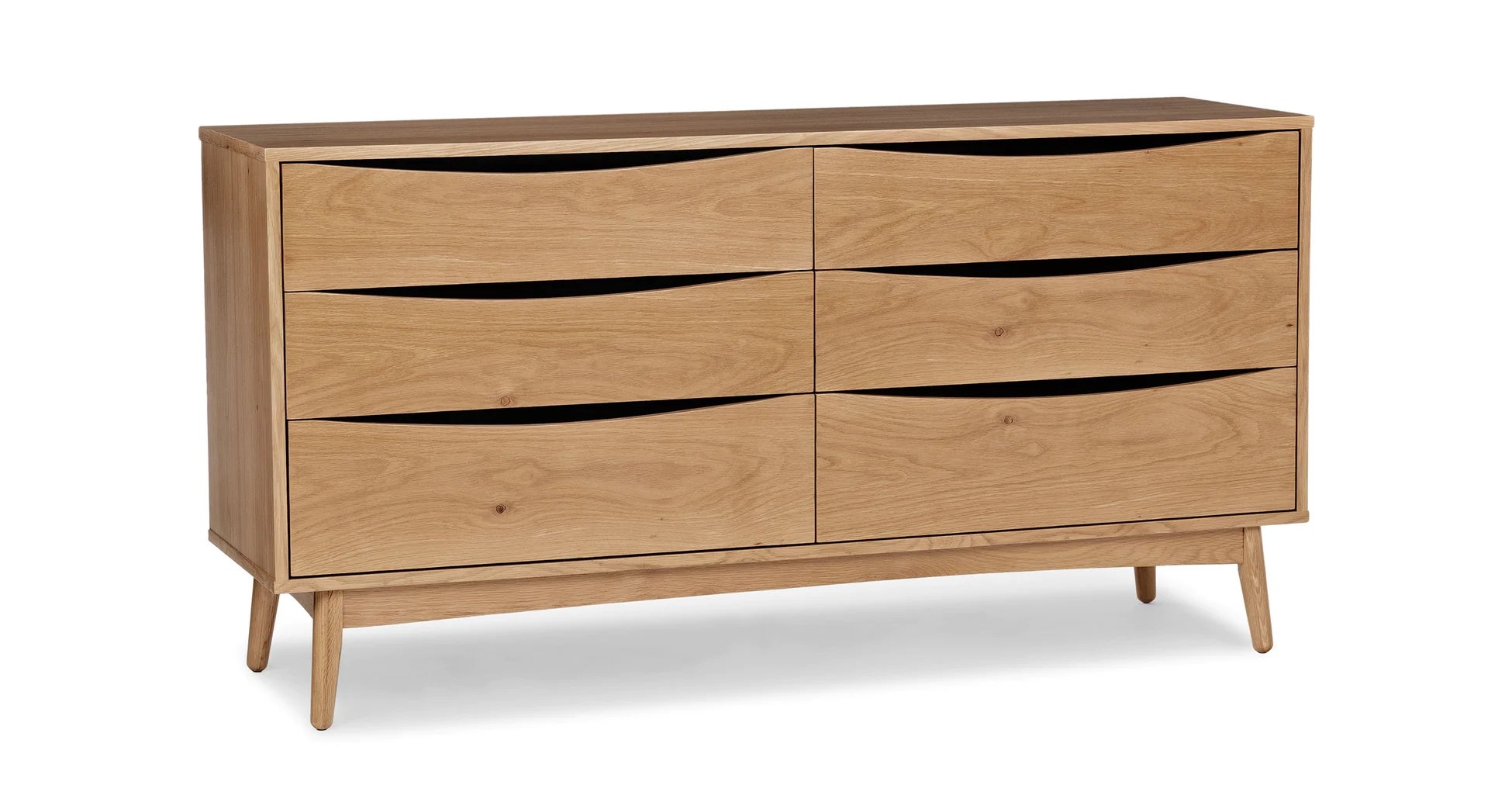 Culla 6 Drawer Double Dresser Oak - Image 0