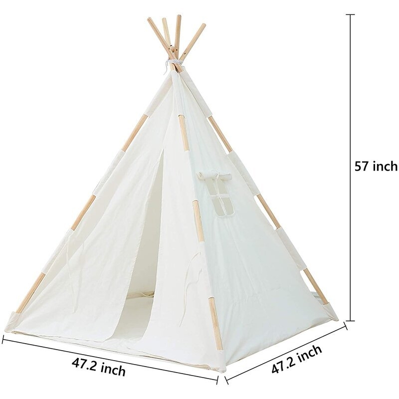 Sunvivi Indoor/Outdoor Fabric Pop-Up Triangular Play Tent with Carrying Bag - Image 2