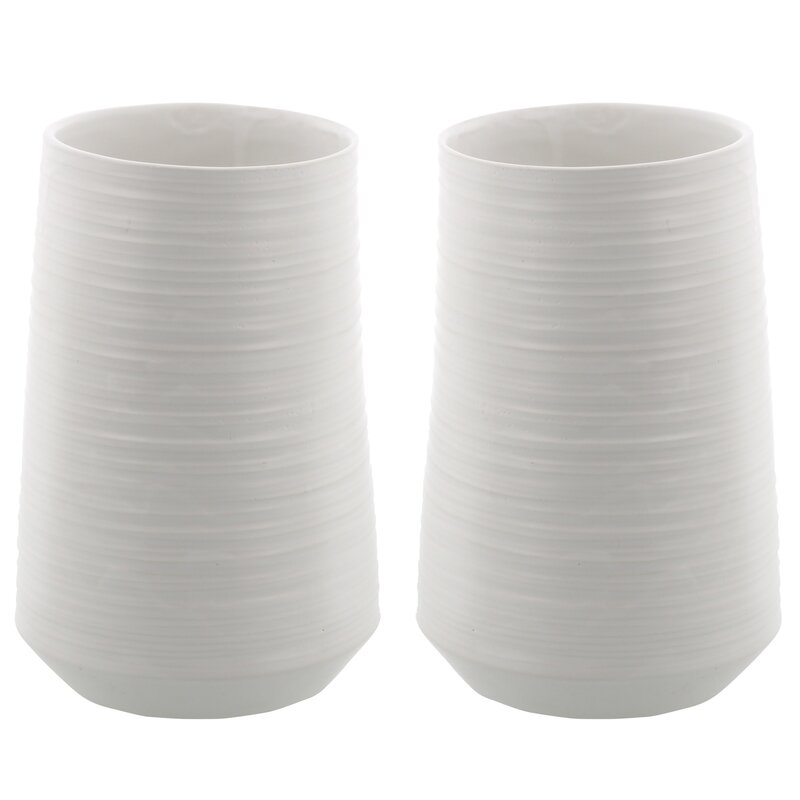 Farmhouse Pear-shaped Ceramic Table Vase (Set of 2) - Image 0