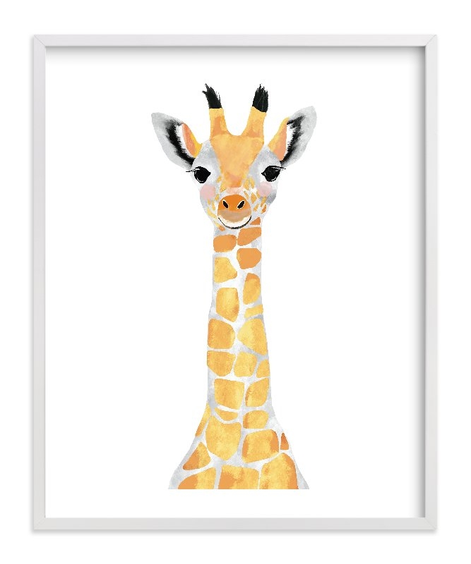Baby Animal.giraffe Limited Edition Children's Art Print - Image 0