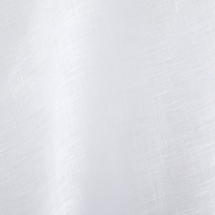 Sheer Belgian Flax Linen Curtain, White, 48"x96" - Image 3