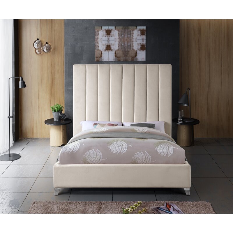 Alaysia Tufted Upholstered Platform Bed - Image 1