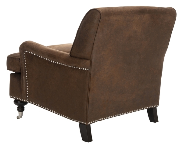 Chloe Club Chair - Brown/Espresso - Safavieh - Image 4