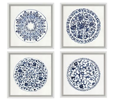 Porcelain Blue Print, Set of 4 - Image 3