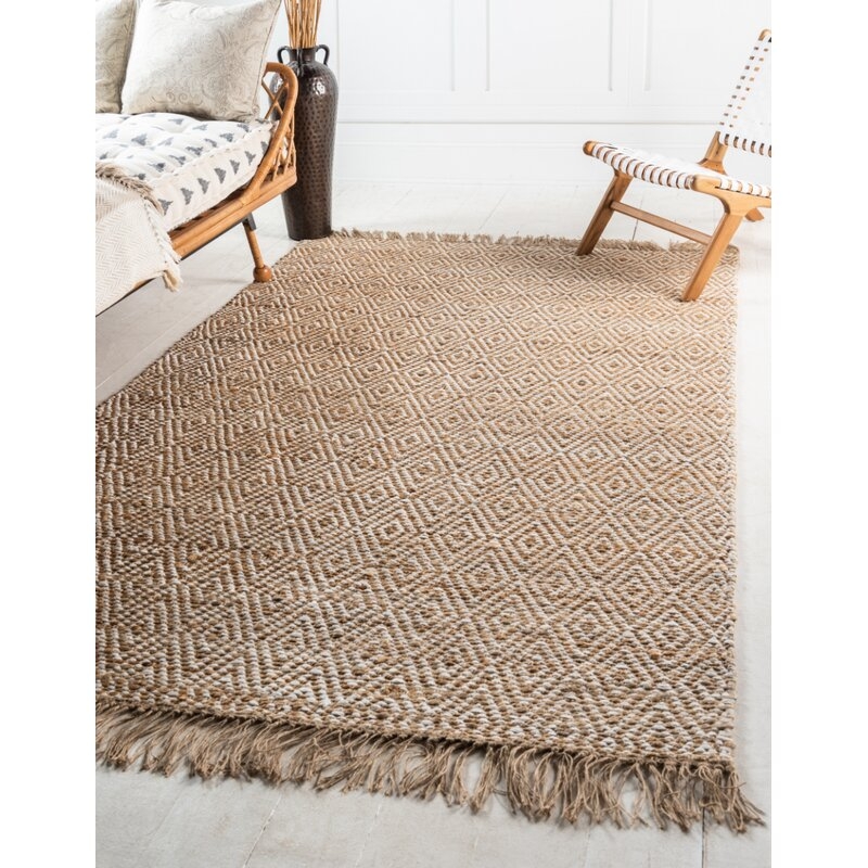 Deziree Hand-Braided Natural Area Rug, Natural, 8'x10' - Image 0