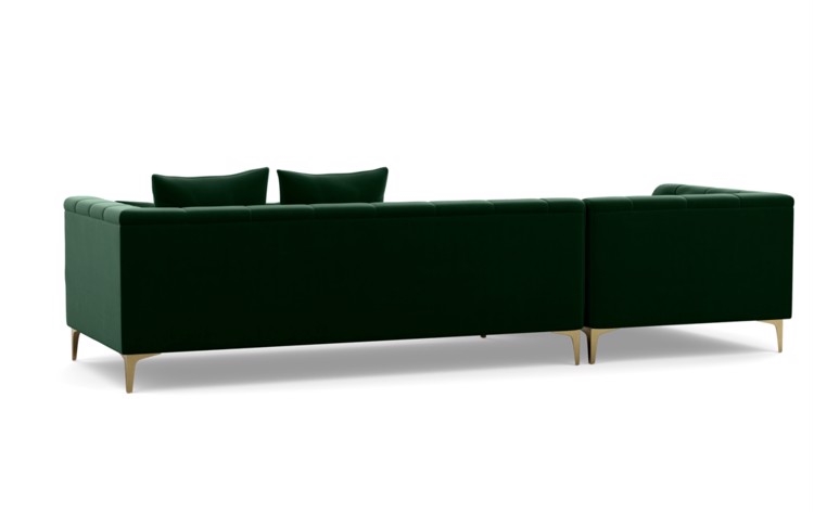 MS. CHESTERFIELD Sectional Sofa with Left Chaise - 114" Brass Plated Sloan L Leg - Image 2