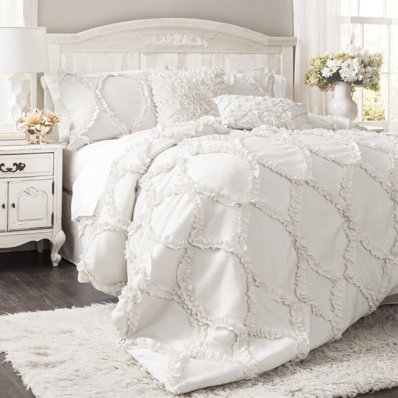 Erion Comforter Set - KING in WHITE - Image 0