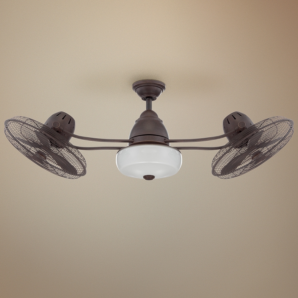 48" Craftmade Bellows II Aged Bronze LED Damp Ceiling Fan - Style # 6Y934 - Image 0