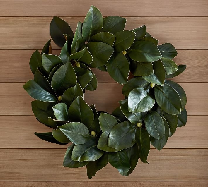 Faux Magnolia Collection, Green Multi - Wreath - Image 3