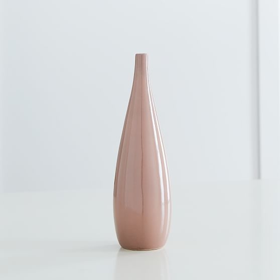 Bright Ceramicist Vase, Medium, Teardrop, Warm Gray - Image 0