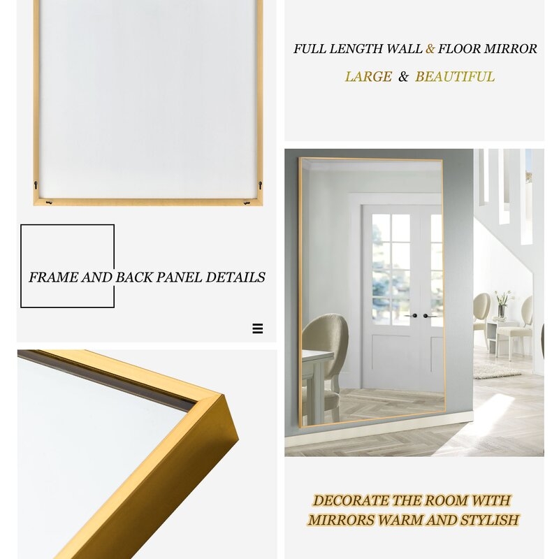 Oversized & Large Full Length Gold Framed Wall Mirror - Image 4