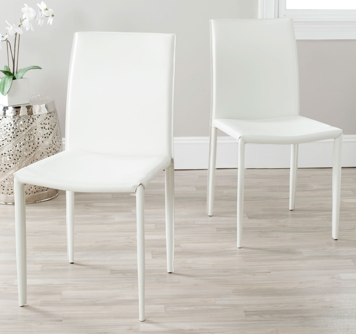 Karna 19''H Dining Chair - White - Arlo Home - Image 2