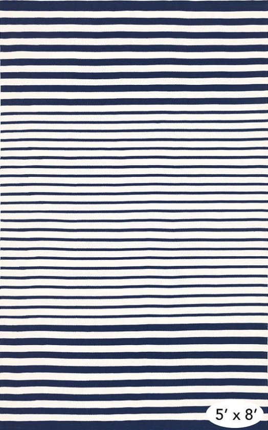 PORT STRIPE NAVY INDOOR/OUTDOOR RUG - Image 0